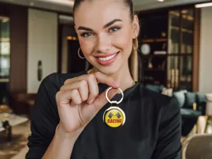 Cute Keychains Car Steel Minimalist Design